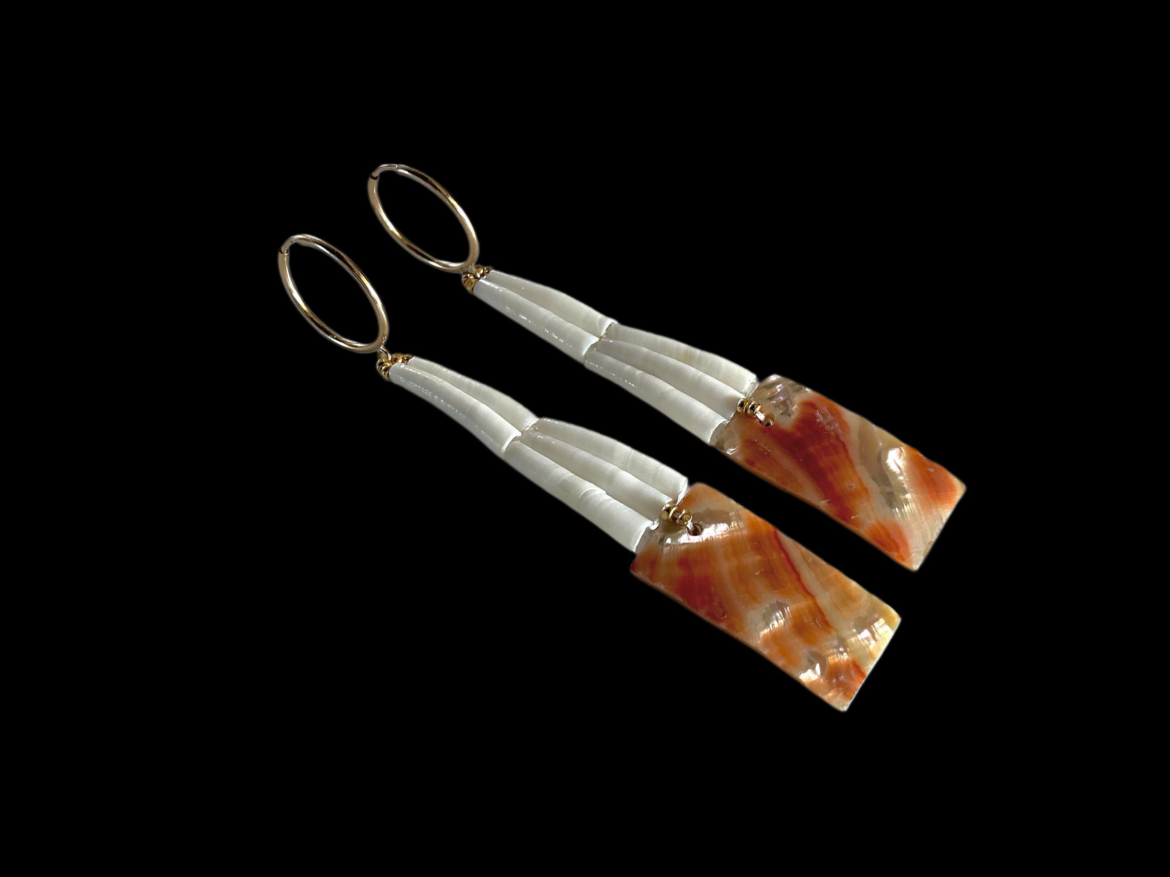 Native Design - Dentalium Earrings